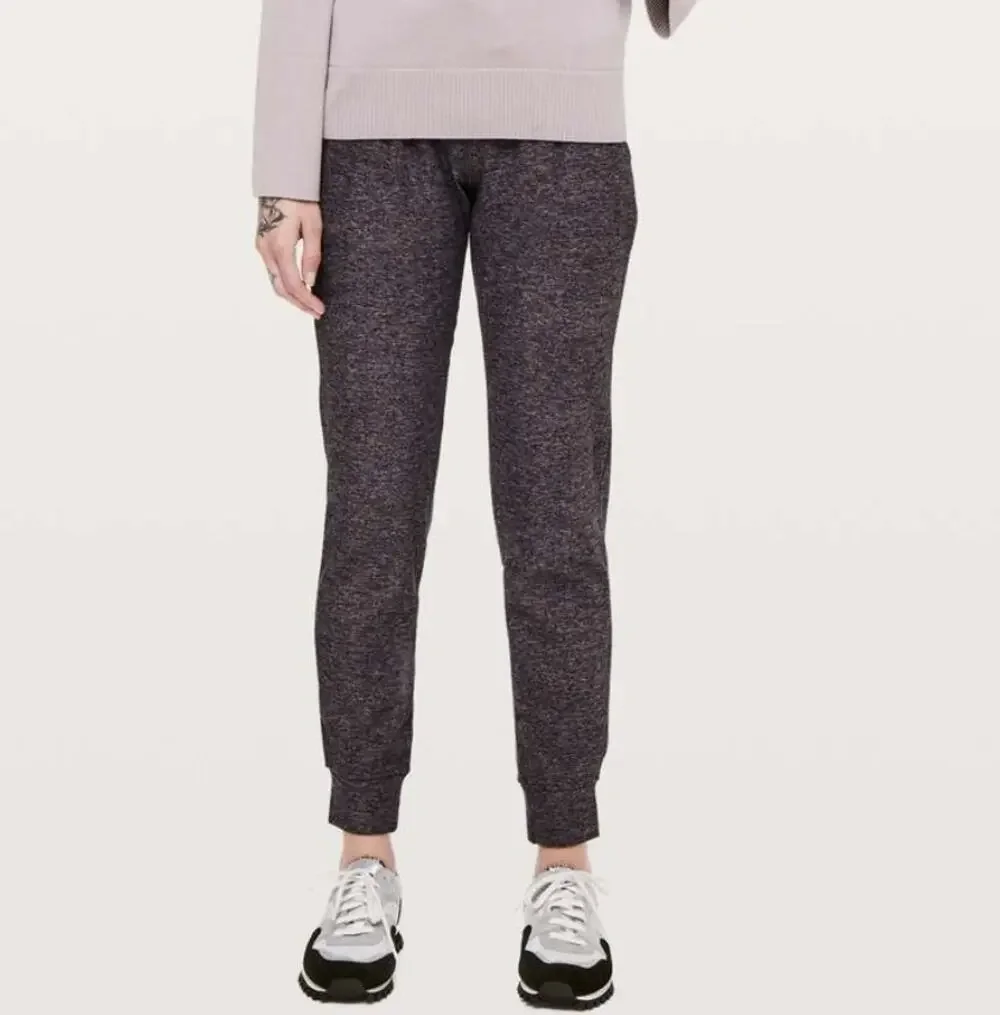Lululemon Ready To Rulu Pant Heathered Spanish Rose Black Womens Size 4